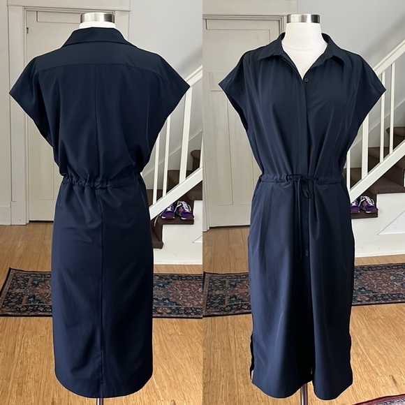 REI Sun Up Shirt Dress in Black NWOT Size Medium - Picture 2 of 14